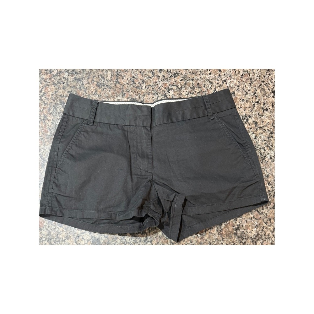J.Crew Broken-In Chino Shorts Womens 4 Black 100% Cotton Casual Summer Short